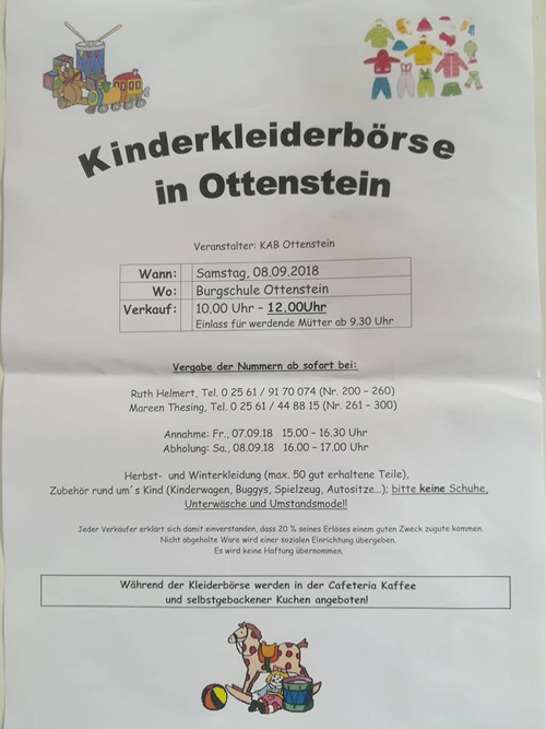 KAB Kinderkleiderbörse 2018 KAB Kinderkleiderbörse 2018